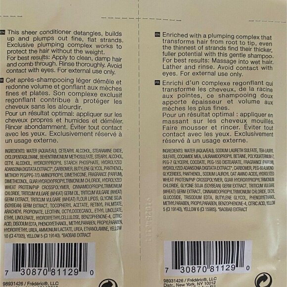 Fekkai Advanced Shampoo & Conditioner Travel Set Full Volume Unisex Made in USA - Picture 2 of 2